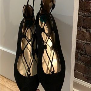 BCBG lace up flats